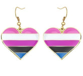 Genderfluid Heart Earrings
